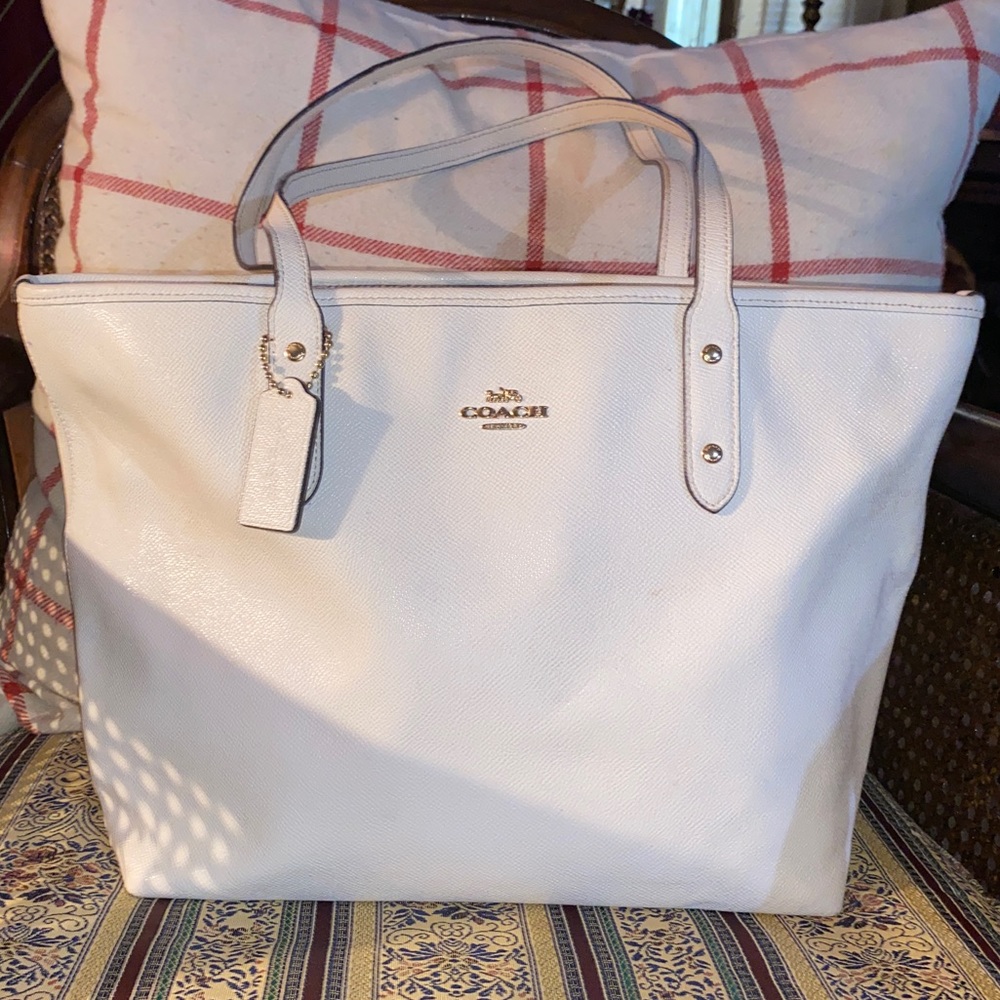 Authentic COACH purse, cream colored